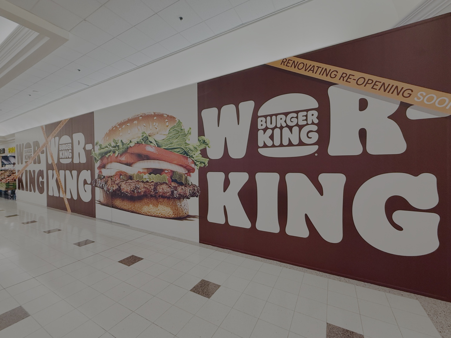 Burger King hoarding graphic with large product imagery